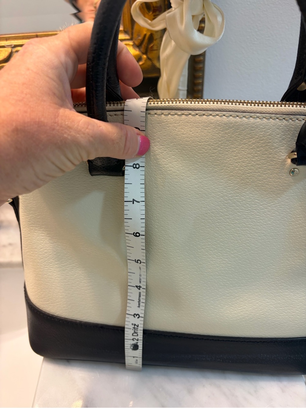 Kate Spade Cream Black Wellesley Rachelle Satchel - Picture 6 of 15